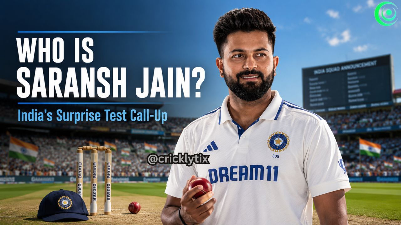 Who is Saransh Jain? India's surprise Test call-up
