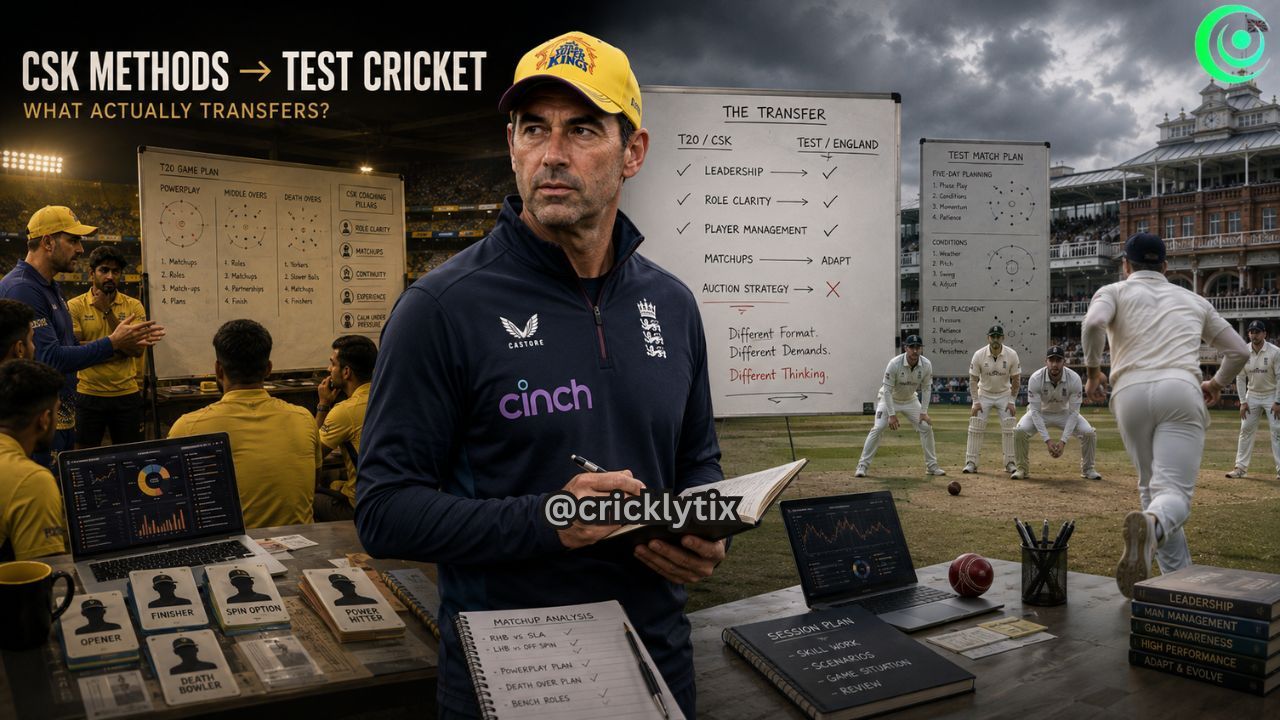 Stephen Fleming's CSK coaching methods vs England Test coaching: what actually transfers?